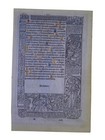 Printed Book Of Hours Leaf Illuminated Miniature Meeting At The Golden Gate 1509