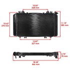 Front Radiator W sensor For Kawasaki Kaf950 Mule 3010 Diesel 4x4 2003-2007