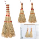 2 Pack Corn Husk Whisk Brooms  12 Inch Handmade Natural Corn Fiber Sweepers