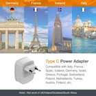 European Travel Plug Adapter 3 Pack  Tessan International Power Gray-type C 