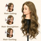 Mannequin Head With 80  Real Hair  26   Hairdresser Practice Styling Training   