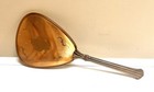 Vintage antique  Beveled Hand Held Vanity Mirror Gold Tone Gold Floral 13 5   