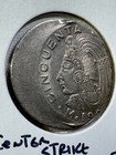 198x Mexico 50 Centavos Off Center Strike Error
