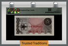 Tt Pk 14a 1968 Seychelles British Administration 5 Rupees Pmg 66 Epq Gem Unc