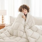 Muxhomo 5 Pieces Twin Comforter Set  Reversible  68 x88    Beige white 