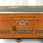 Vintage Japanese Tin Toy Semi Trailer Abc Fright Vehicle Original Paint 1950s