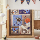 Sports Crib Bedding Set For Boys  Premium 3-piece Baby Bedding Set Brown Footbal