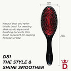 Denman Boar Bristle Hair Brush     Smoothing   Shine Enhancing For Slick Back Styl