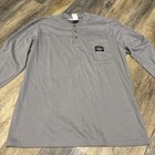 Rasco Fr Henley Shirt Mens Size Xl Gray Long Sleeve