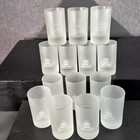 Vtg Bulk Lot Of 14 Jagermeister Frosted Shot Glasses 2cl 4cl Arc Round Shooter