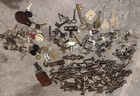 Huge Lot Old Antique Vintage Skeleton Keys Winders Keyhole Covers More
