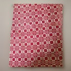Vintage Red Overshot Woven Coverlet Panel 77x59 Geometric Cotton Wool Twin