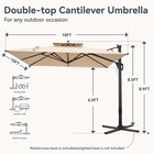10ft Cantilever Patio Umbrella Outdoor Pool Offset Hanging Umbrella 360  rotation