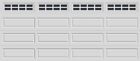 Stockton 612 White  Replacement Window Inserts long Panel Holmes Garage Doors