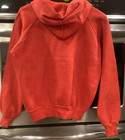 Rare Vintage 60s 70s Hoodie Sweatshirt Quarter Zip Red Youth Kids Medium