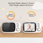 3 2 Inch Video Baby Monitor Camera  Night Vision two-way Audio smart 8 Lullabies