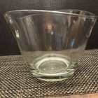 Vintage Mid Century Modern Clear Thick Pressed Glass Ice Bucket