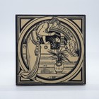 Arts   Crafts Fireplace Tile Snowdrop Fairy Tales Mintons China Works C1873