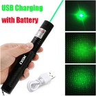 9900miles Rechargeable Green Laser Pointer Pen Astronomy Visible Beam Lazer