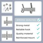 2 Pcs Hooks Coat Rack Wall Mounted Towel Key  Robe Clothes Hanger Holder Silver
