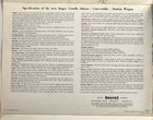 1958 - 1962 Singer Gazelle Brochure Poster Saloon Convertible Station Wagon Vtg