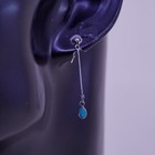 Southwestern Sterling 925 Silver Handmade Earrings With Teardrop Turquoise