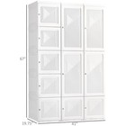Portable Wardrobe Closet Folding Clothes Cabinet Armoire W  Cube Storage  White