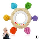 Baby Teething Toy Ring Rattle 0-24m Bpa-free Silicone Teether For Infant Gums