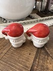 Vintage Chrisrmas Holiday Santa Claus Head Hat Salt And Pepper Shakers Japan