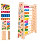 Wooden Abacus For Kids Math With 100 Beads And 100 Counting Sticks Educationa   