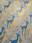 Vtg Christmas Wrapping Paper Gift Wrap Retro Candy Canes Red White Gold Green