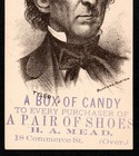 Rare C 1880 U s  President John Tyler Bufford Unlisted Candy Trade Card Sr p mf