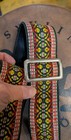 Unbranded 1970s Ace Guitar Strap - Beautiful Red And Yellow 