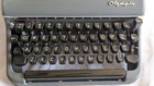 Vntg Olympia Deluxe Sm3 Typewriter W case 1957 Portable  1085734 Green grey 