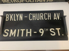 Ny Nyc Subway Roll Sign Brooklyn Church Avenue Smith 9th Street Gowanus Display