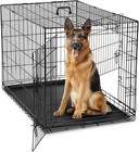 Crate For Dogs Double Doors Small Foldable Pet Cage Enhanced Wire Metal Kennel