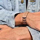 Wide Solid Copper Scripture Arthritis Therapy Magnetic Men Bracelet Pain Relief