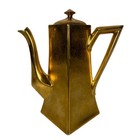 Vintage Pickard Porcelain Gold Geometric Teapot Art Deco Mid Century Modern