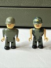 Vintage 1980 s Tyco Super Blocks Storage Case Army Green W  Blocks   Figures