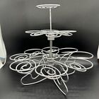 3 Tier Cupcake Stand Metal Wire Holder Dessert Party Holiday Display Holds 13