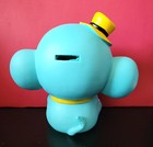 Blue Elephant Piggy Bank With Red Love Heart Plastic