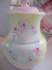 Shabby Chic Style Hand Painted Vintage Silver Plated Teapot
