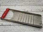 Vintage Simplex Flat Cheese Grater Red Wooden Handle Primitive Farmhouse Decor