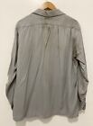 Vtg 50 s Arrow Gabardine Rayon Sanforized Union Made Trashed L s Loop Shirt L