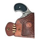 Tourbon Leather Pocket Holster W ammo Pouch Fit 22 Mag Mini Revolver Belt Case
