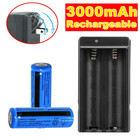 2pcs Li-ion Batterier 18650 Rechargeable  double Charger Set For Flashlight Lamp