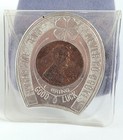 Encased Lincoln Cent Horseshoe Good Luck Token Mckeesport Coin Club