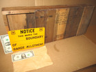 Notice --- Boundary --- Old   Vintage   Original -- Tin Sign - Us Forest Service