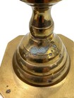 Vintage Pair Brass Candlesticks Diamond   Beehive Pattern Made In India 8 1 4 