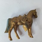 Vintage Metal Bronze Horse 4-1 2 Inches Tall Figurine Statue Metal Uncleaned